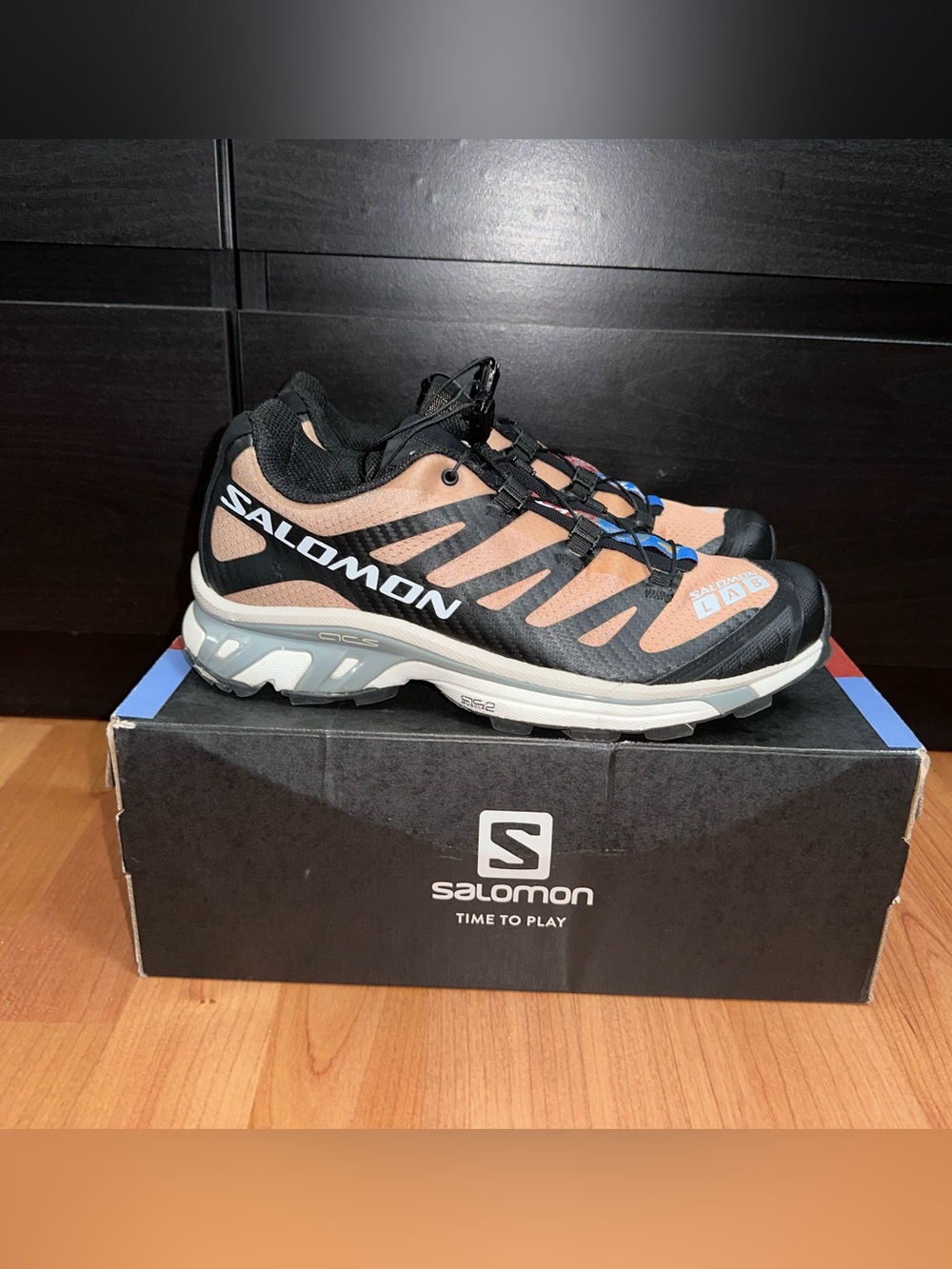 Salomon Men's Trail Running Shoes - Black and Beige